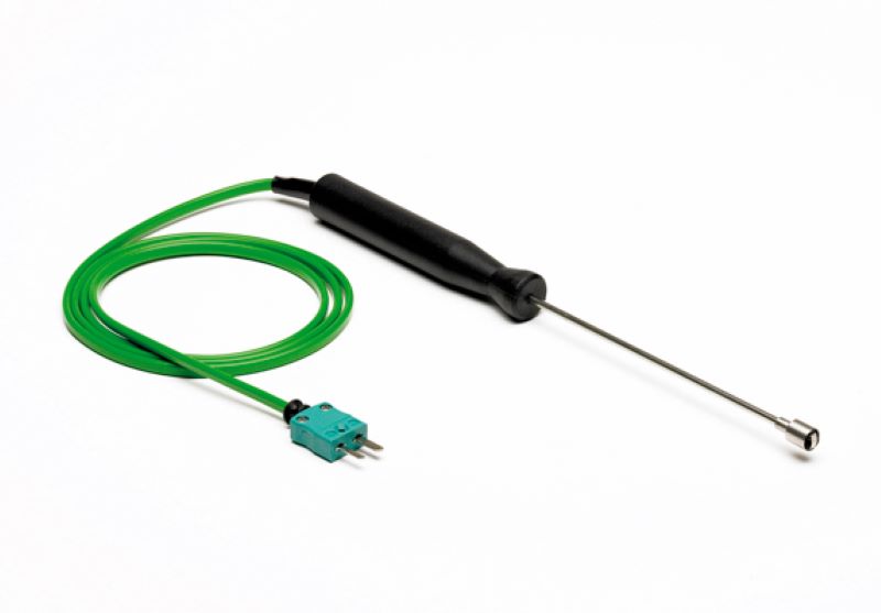Thermocouple type K, ribbon surface, 8 mm tip